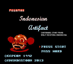 Mega Man 5 - Indonesian Artifact (v0.88) Title Screen